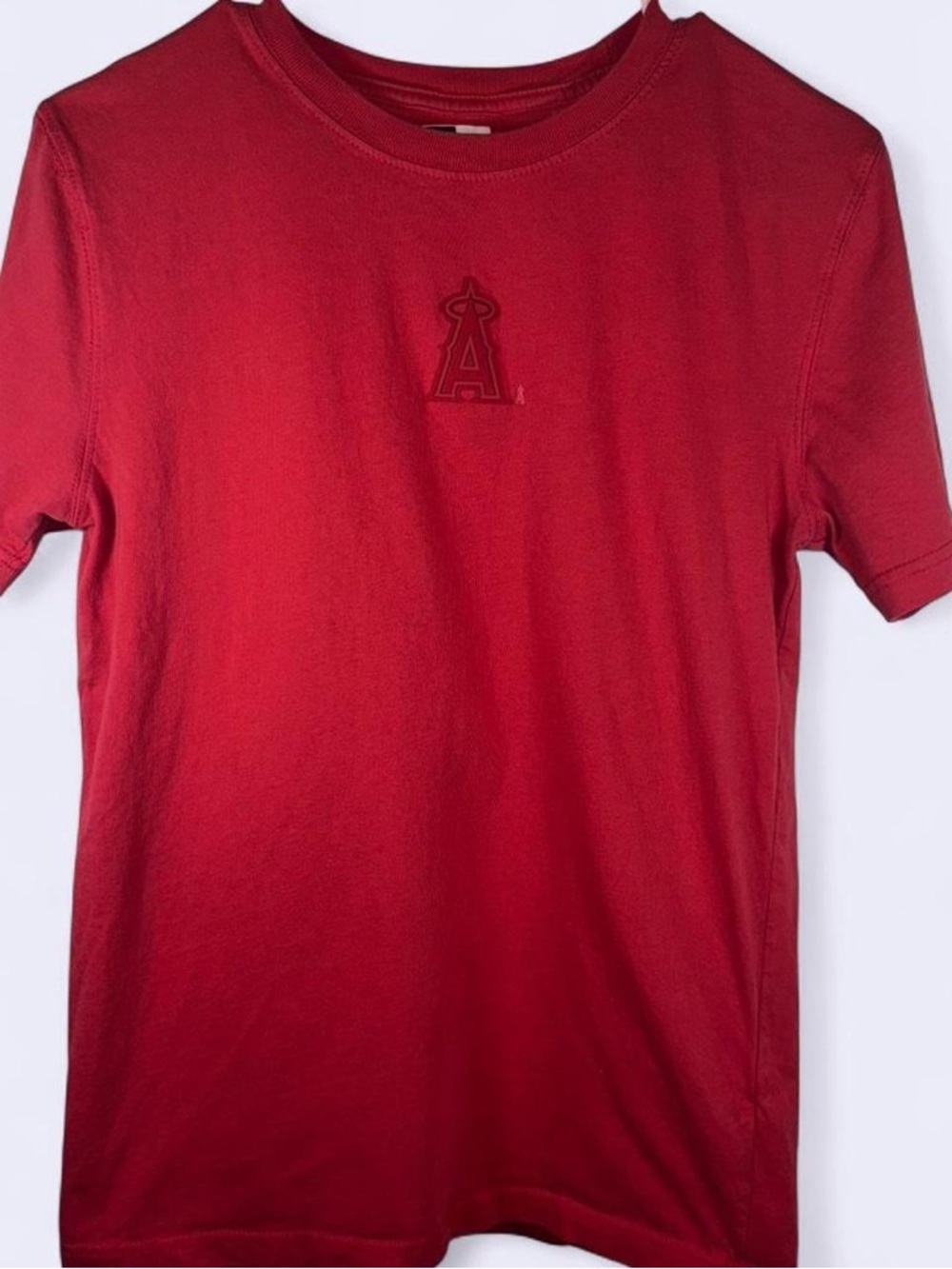 New Era Los Angeles Angels Red Tee MLB Logo Short Sleeve Shirt Size Small